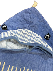 Kids Poncho Blue Fish