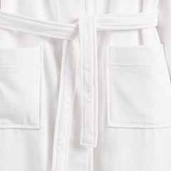 Velour Bathrobe White 100% Cotton
