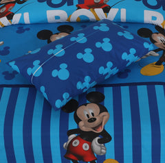 Kids Bedsheet With Pillow Mickey Striped