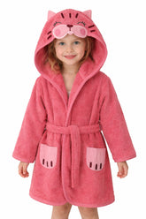 Kids Bathrobe Cat Hooded