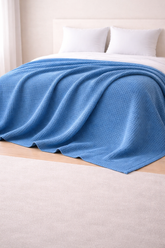 Waffle Blanket Blue