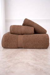 Cotton Towel Brown Set Pack of 3 Gsm(450)