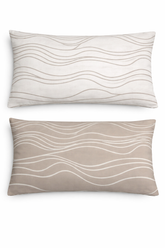 Dual-Tone Wave Pillow Cover Set