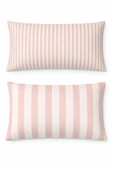 Blush Stripe Contrast Pillow Cover Pair