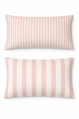 Blush Stripe Contrast Pillow Cover Pair