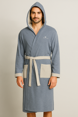 Men Bathrobe Cap Hooded