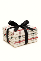 Kitchen Towel Green/Red/White Pack 0f 6