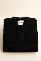 Unisex Bathrobe j&j Terry Black