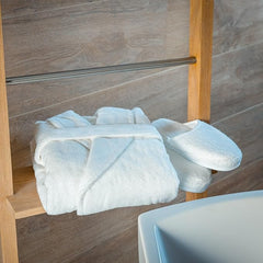 Bathrobe Set White With Slipper