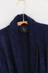 Bathrobe UniSex Set Navy Blue With Slipper