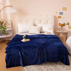 Plush Blanket Navy Blue