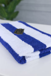 POOL TOWEL BLUE STRIPED