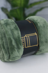 Plush Blanket Olive