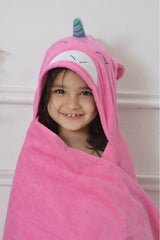 Kids Hooded Towel Pink Hooded Towel