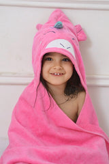 Kids Hooded Towel Pink Hooded Towel