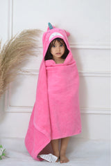 Kids Hooded Towel Pink Hooded Towel