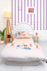 Kids Duvet Set with Flat Sheet with Pillow Cover