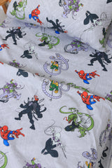 Kids Duvet Set with Flat Sheet with Pillow Cover Venom & Spider