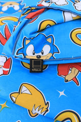 Kids Duvet Set with Flat Sheet with Pillow Cover Sonic Prime