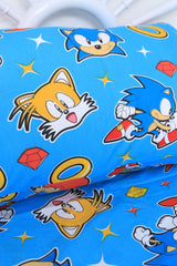 Kids Duvet Set with Flat Sheet with Pillow Cover Sonic Prime
