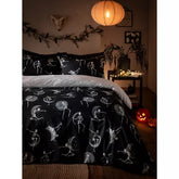George Home Black Dancing Skeletons Reversible Duvet Set -