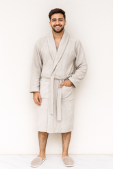 Bathrobe Set Light Grey with slipper