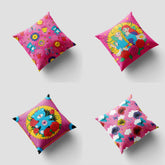 Kitschy Pattern Cushion Case Pack of 4