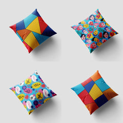 Dotted Popart Cushion Case Pack of 4