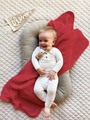 Kids Waffel Blanket Red