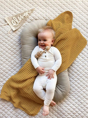 Kids Waffel Blanket Mustard