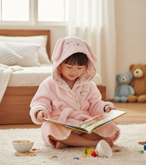 Toddler Bathrobe - FlowersSolid