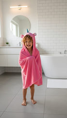 Kids Hooded Towel Pink Hooded Towel