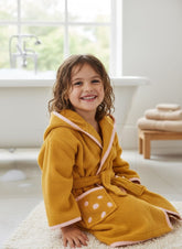 Giraffe Hooded Baby Bathrobe – Yellow (Ages 2 Year to 8 Years)