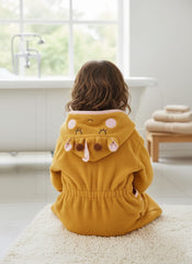 Giraffe Hooded Baby Bathrobe – Yellow (Ages 2 Year to 8 Years)