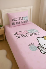 Kids Bedsheet Heart Kitty