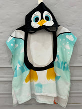 kids poncho penguin sky
