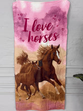 I love Horses Kids Printed Towel