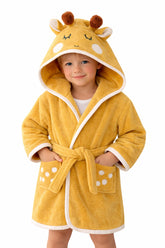 Kids Bathrobe Giraffe Hooded