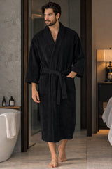 Unisex Black bathrobe