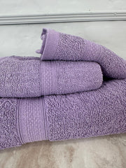 Cotton Towel Purple Set Pack of 3 Gsm(450)