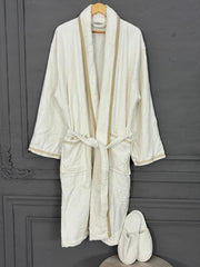 Luxury Soft Cotton Bathrobe with Slippers
