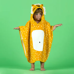 Kids Poncho yellow circle