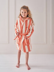 Orange Stripe Hooded Baby Bathrobe – Orange (Ages 4 Years to 14y Years)