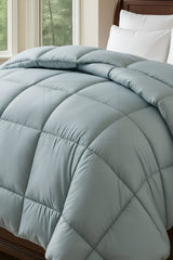Soft Silver Quilted Comforter with Corner Tabs