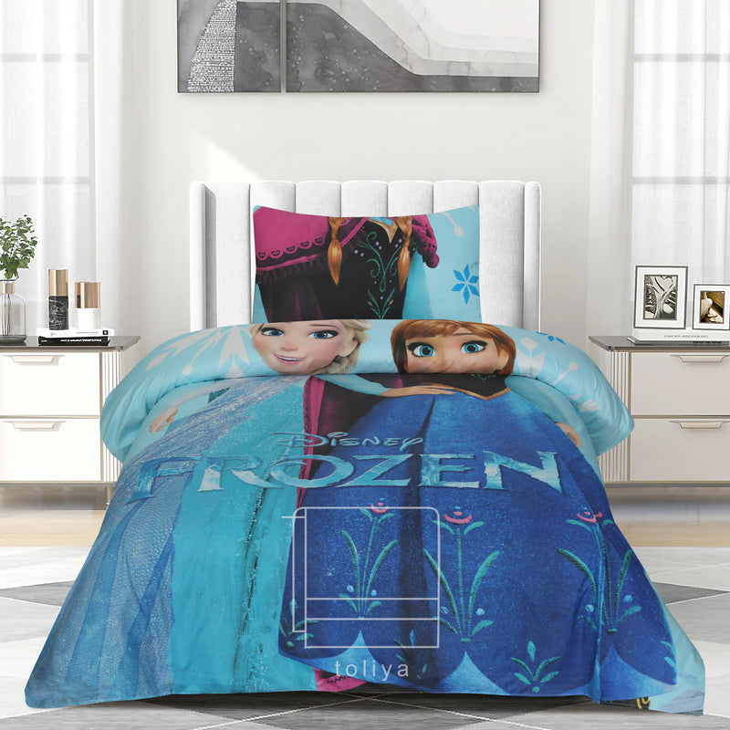 Kids Duvet Set with Flat Sheet with Pillow Cover