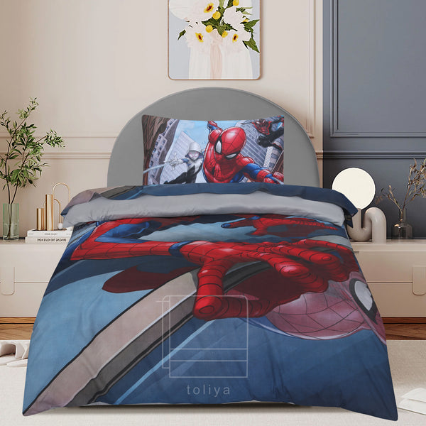 Kids Duvet Set with Flat Sheet with Pillow Cover