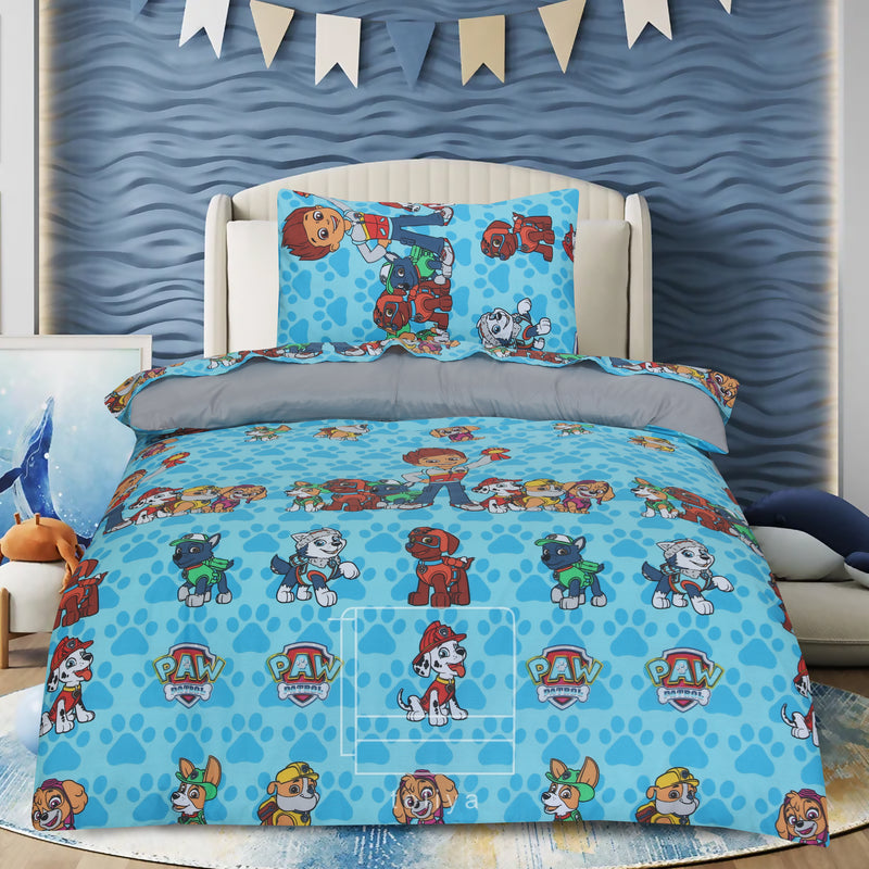 Kids Duvet Set with Flat Sheet with Pillow Cover