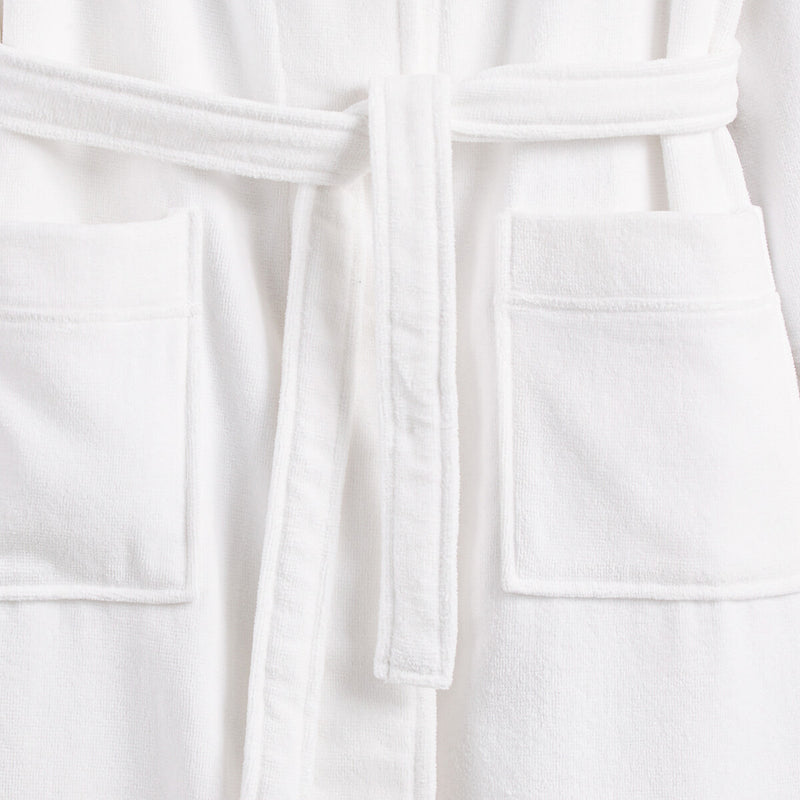 Velour Bathrobe White 100% Cotton