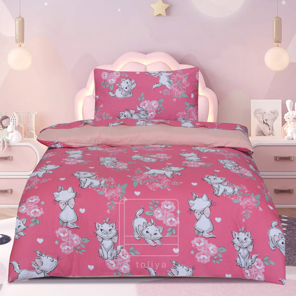 Kids Duvet Set with Flat Sheet with Pillow Cover