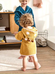 Giraffe Hooded Baby Bathrobe – Yellow (Ages 2 Year to 8 Years)